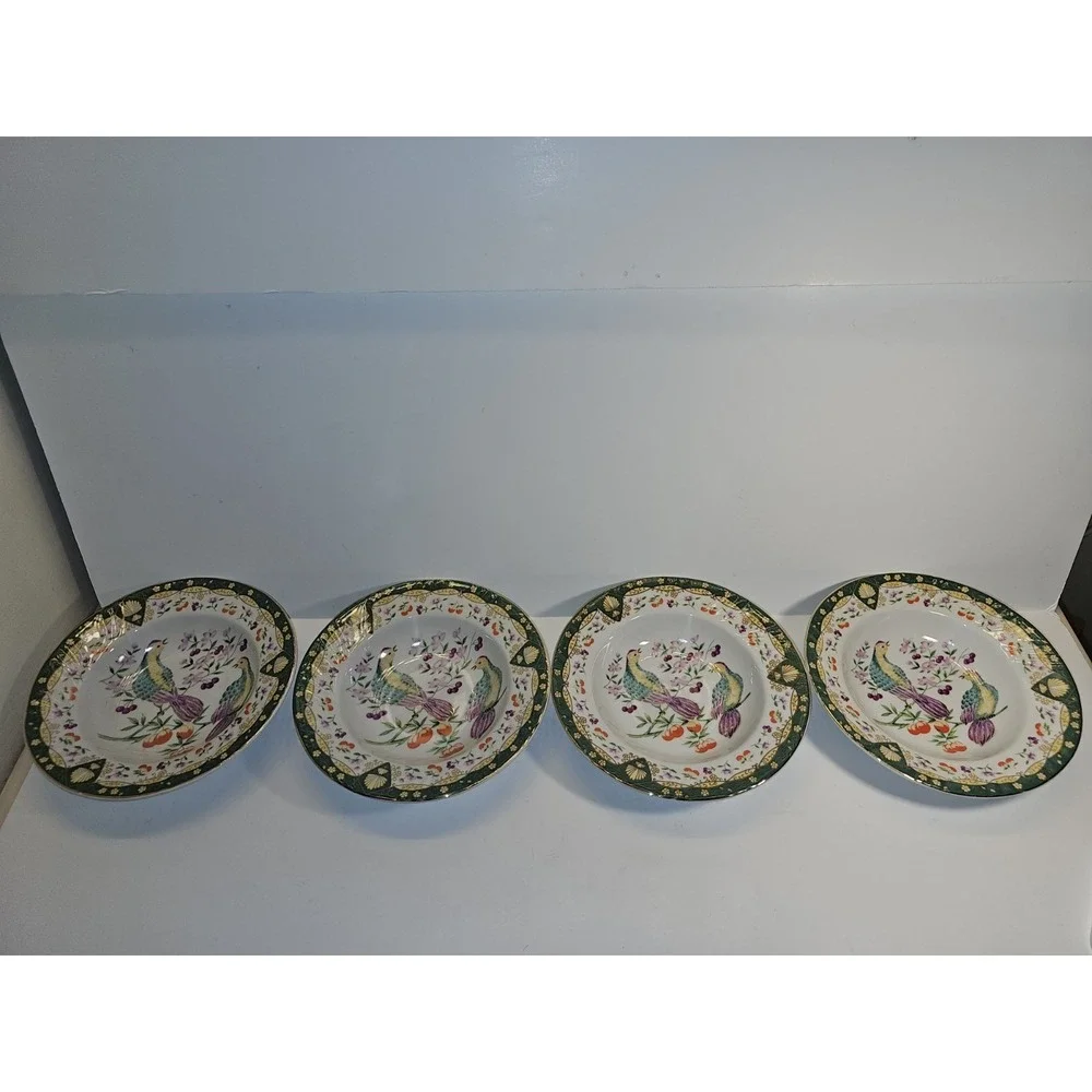 4 American Atelier Paradise Two Birds 5816 Porcelain 8 1/2